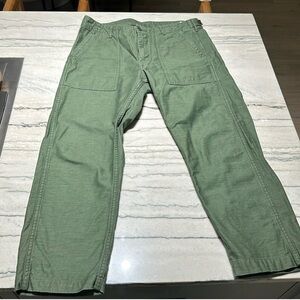OrSlow Fatigue Pants in Green Sateen